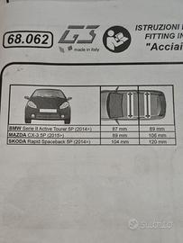 barre portatutto Bmw serie 2 A.T., Manda CX-3 + Sk
