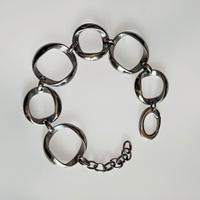 Bracciale a maglie grandi in metallo color argento
