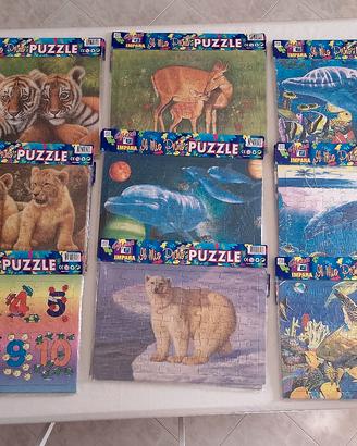 9x Il mio primo Puzzle 48 pezzi Magic Sun animali 