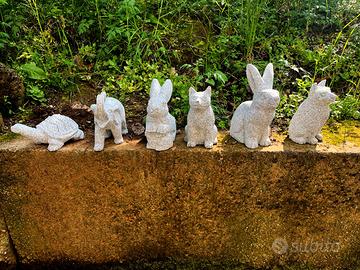 Animali da giardino in pietra