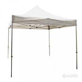 Gazebo pieghevole in acciaio bianco 3x3 metri