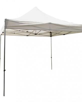 Gazebo pieghevole in acciaio bianco 3x3 metri
