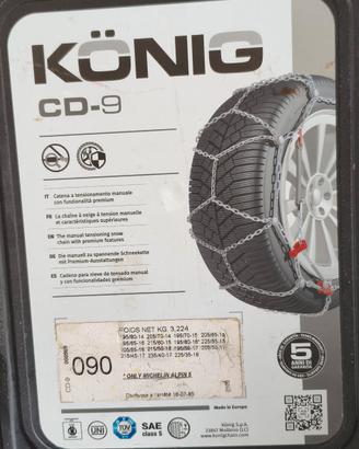 Catene da neve mai usate KONIG CD-9 misura 090