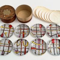 Piero Fornasetti "Orchestra" set 8 piattini