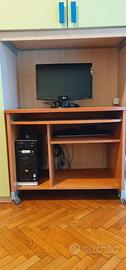 Scrivania PC porta computer su ruote – Salvaspazio