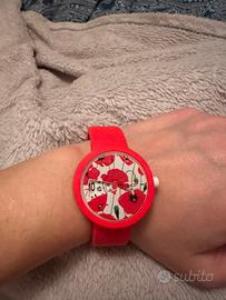 Orologio O clock rosso, taglia M