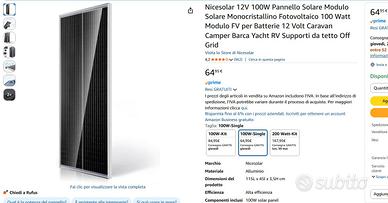 Pannello Solare + Regolatore MPPT + Inverter 300W