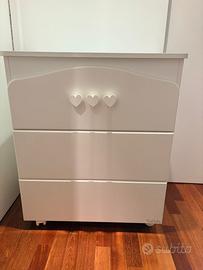 Fasciatoio Nanan in legno bianco