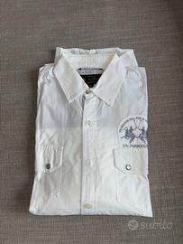 CAMICIA BIANCA LA MARTINA TG. S 100% COTONE S / M