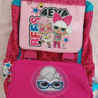Zaino estensibile LOL e astuccio 3 zip Disney