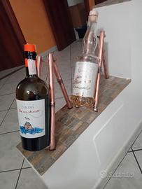 Portabottiglia in rame artigianale
