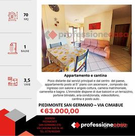 Appartamento con 2camere,posto auto+cantina