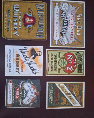 jack daniel's vecchie etichette