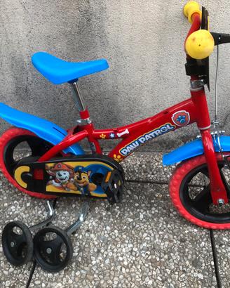 Bicicletta Paw Patrol 12” bambini 3/5 anni