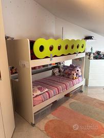 
Letto a castello salvaspazio con passerella richi