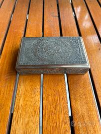 Portasigarette argento massiccio vintage 275g