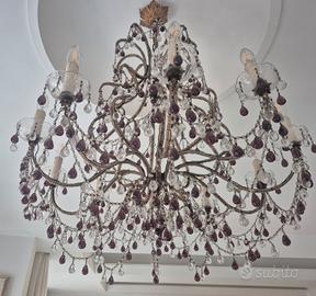 lampadario cristallo a gocce