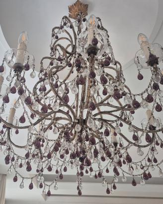 lampadario cristallo a gocce