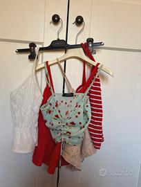 SET di Cinque Top Estivi - Taglia XS/S Marchi vari