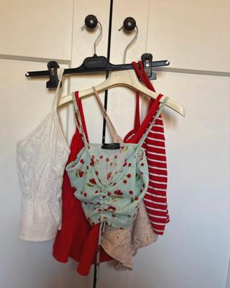 SET di Cinque Top Estivi - Taglia XS/S Marchi vari