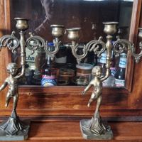Coppia candelabri Putti , anni 30-50