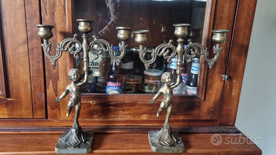 Coppia candelabri Putti , anni 30-50