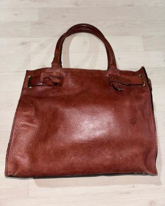 Borsa a mano vintage di pelle Francesco Biasia