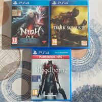 Lotto 3 Giochi Ps4: Nioh, Dark Souls 3, Bloodborne