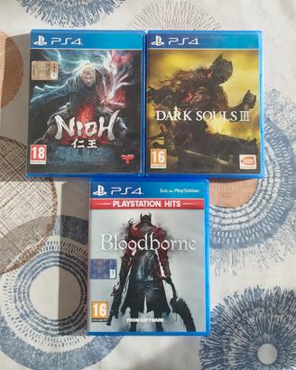 Lotto 3 Giochi Ps4: Nioh, Dark Souls 3, Bloodborne