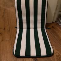 Cuscini per sedie da giardino bianchi e verdi