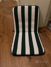 Cuscini per sedie da giardino bianchi e verdi