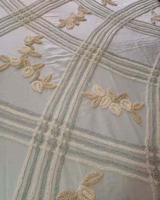copriletto matrimoniale raso e ciniglia 