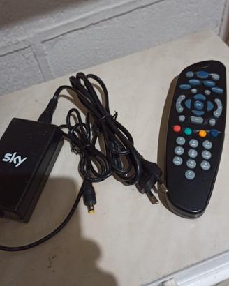 telecomando e alimentatore decoder sky originale 