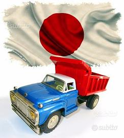 1960' Tin Friction Ford Dump Truck, ATC Asahi