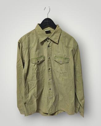 Camicia in denim North Sails verde oliva Tg L
