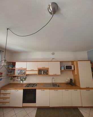 cucina lineare con elettrodomestici 