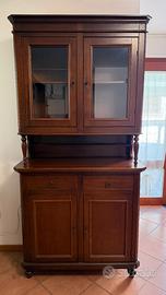 Cristalliera/Credenza Napoletana in Legno Massello
