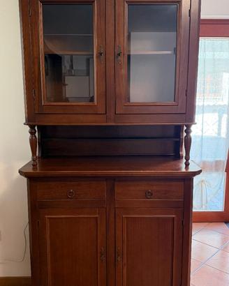 Cristalliera/Credenza Napoletana in Legno Massello