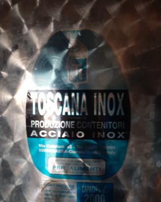 Contenitore acciaio inox 2000 Litri per alimenti