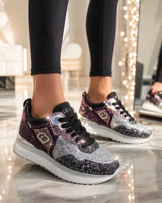SNEAKERS DONNA LIU JO MAXI WONDER 01 FULL GLITTER
