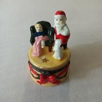 Portagioie vintage in ceramica Babbo Natale 