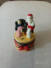 Portagioie vintage in ceramica Babbo Natale 