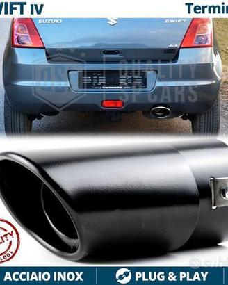 TERMINALE di Scarico per SUZUKI SWIFT 4 OVALE Nero