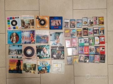 dischi 45 giri e musicassette anni 70/80
