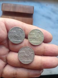 Argento Serie Monete Quadriga Regno d'Italia 
