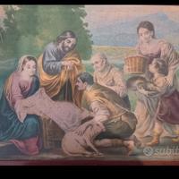 Antica tela quadro cornice dipinto chiesa 