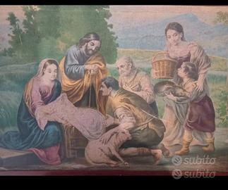 Antica tela quadro cornice dipinto chiesa 