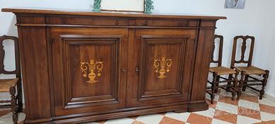 credenza noce intarziata nuova