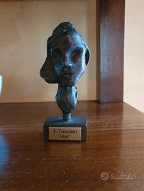 scultura in bronzo "viso" Ernesto Treccani 