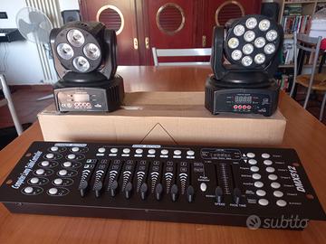 2 TESTE MOBILI + CONTROLLER DMX.